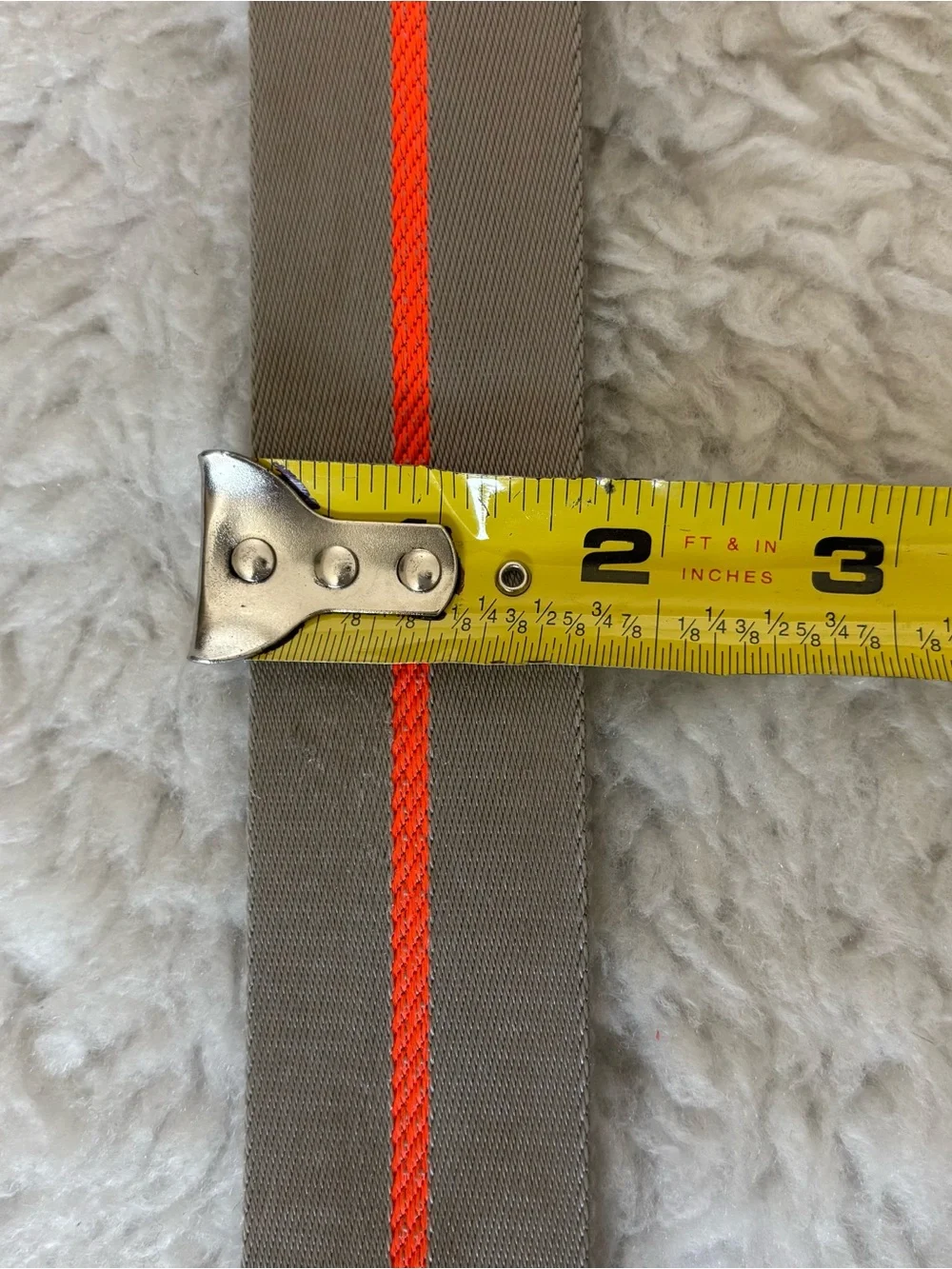 Louis Vuitton Cup Nylon Gray/Orange Adjustable Belt